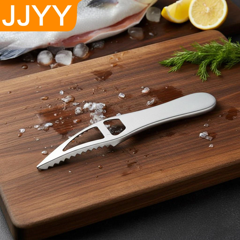 Pelador de Cocina Portátil de Acero Inoxidable, Sacacorchos, Raspador de Escamas, Cepillo de Limpieza, Herramienta Multifunción