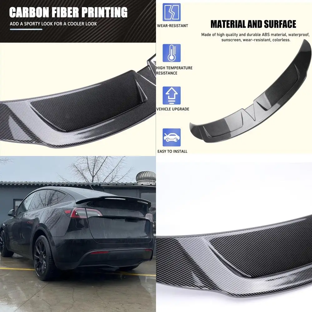 

Задний спойлер для Tesla Model Y 2020-2024 ABS Carbon Fiber Printing