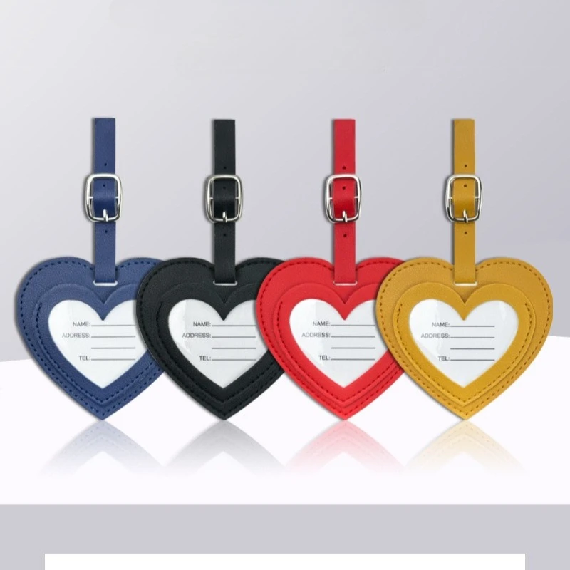 

Creative Luggage Tags PU Love Boarding Pass Thickened Leather Luggage Tag Check in Tag Id Name Tags Holiday Travel Accessories