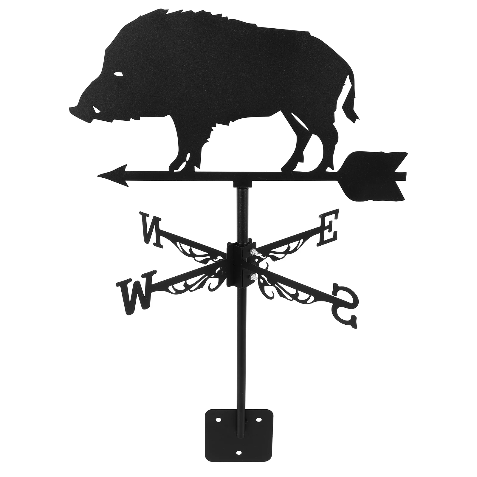 

Wild Boar Weather Vane Metal Craft Roof Weathervane Iron Wind Direction Indicator Garden Statue Yard Decor Lawn Ornament DIY