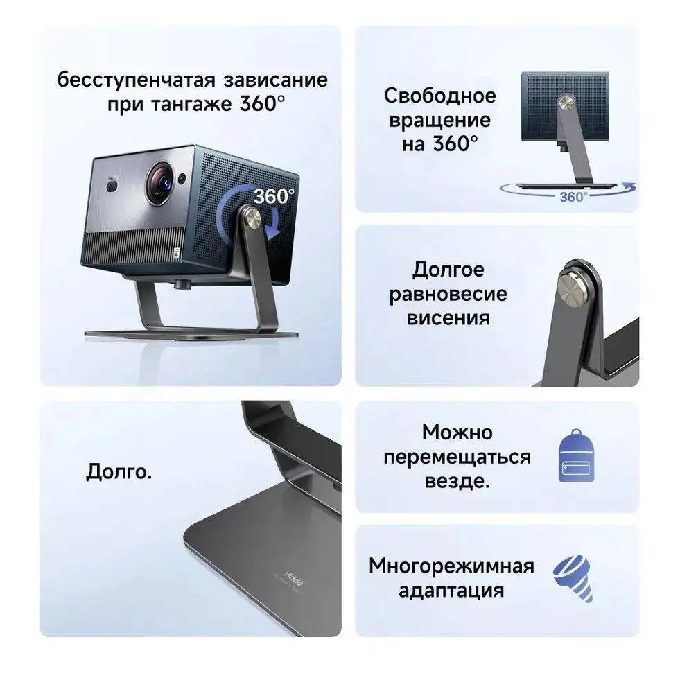 For Vidda 360Degree Rotating Projector Bracket Supports Both Ceiling Mount Desktop Placement Compatible with C1 C1S and C1 Pro