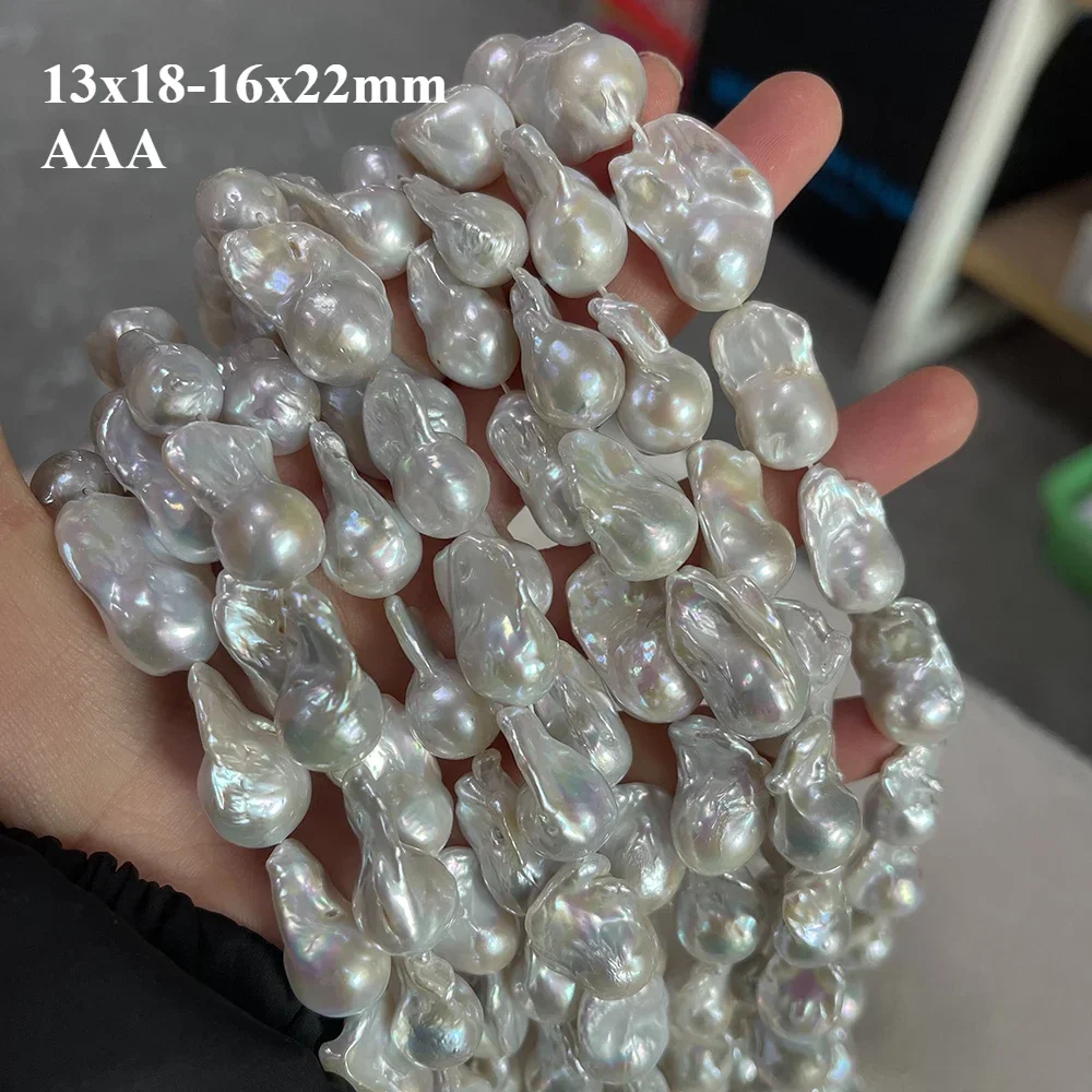 13x18-16x22mm AAA Natural Freshwater Pearl Baroque Irregular Shape Spacer Bead Jewelry Making DIY Necklace Bracelet Accessories