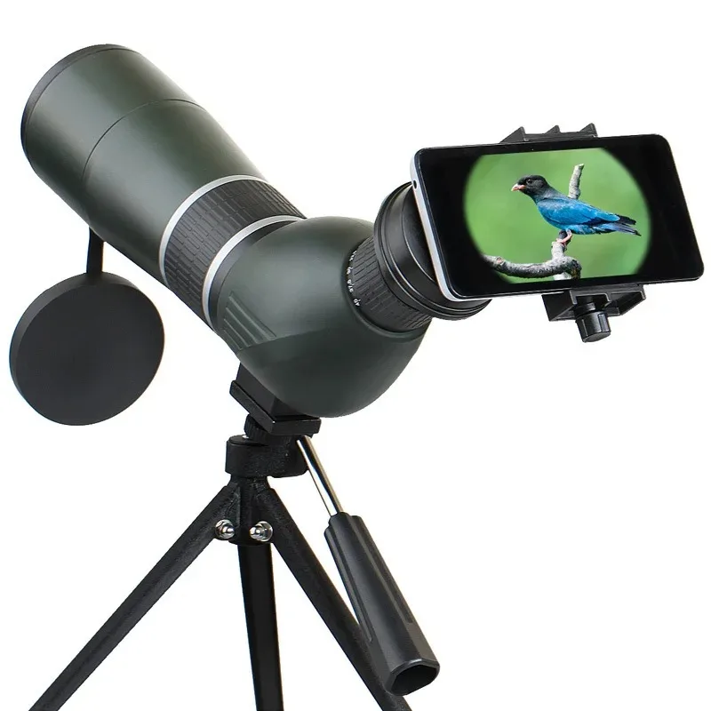 

20-60X60 Powerful Monocular Zoom Telescope Bak4 Prism Waterproof Anti-Fog Camping Bird Watching Landscape potting Scope for Phon