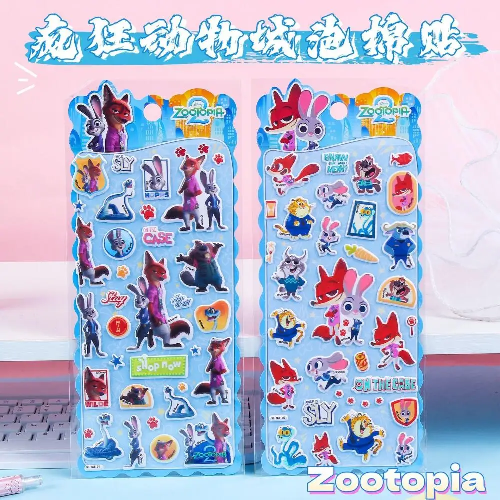 

Случайный 1 шт. Disney Zootopia Judith Hopps Nick Wilde Bubble хлопковая трехмерная наклейка Diy чехол для телефона блокнот подарок для мальчиков и девочек