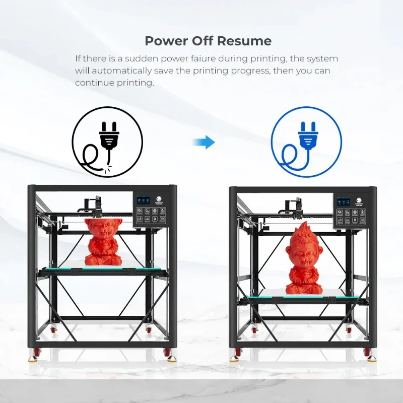 TRONXY VEHO 800 Top sale auto leveling impresora 3d printing machine Dual extruder metal guide axis for large size 3d printing