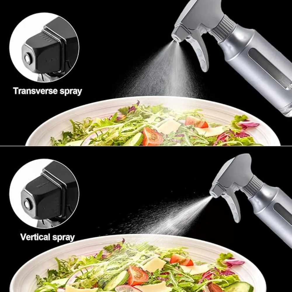 BBQ Tool Stainless Steel Body Oil Spray Bottle 180ml Visible Oil Sprayer Leakproof Oil Dispenser Baking