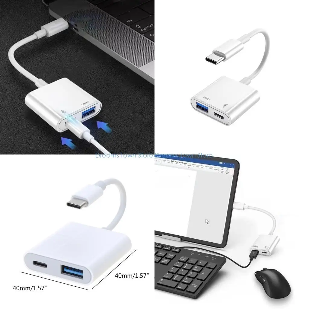 

HX6A Премиальный адаптер OTGCable Разветвители с источником питания Высокоскоростной разветвитель типа C OTG и разъем для