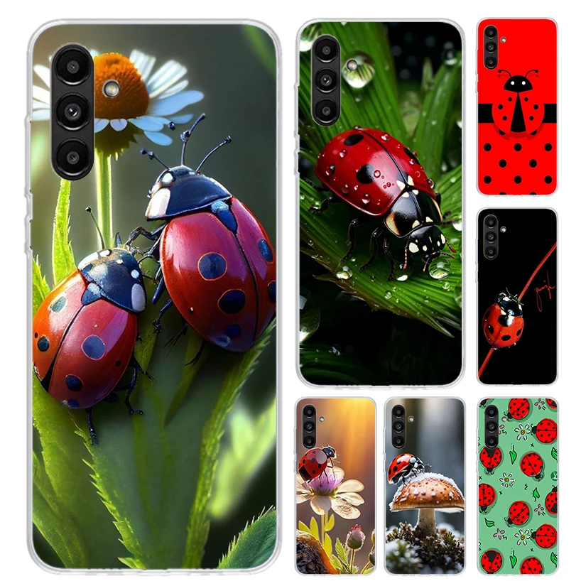 Insect Seven-Star ladybug Phone Case for Samsung Galaxy A15 A25 A35 A55 A14 A24 A34 A13 A53 A12 A52S A23 A33 A24 A34 A03S A04S A