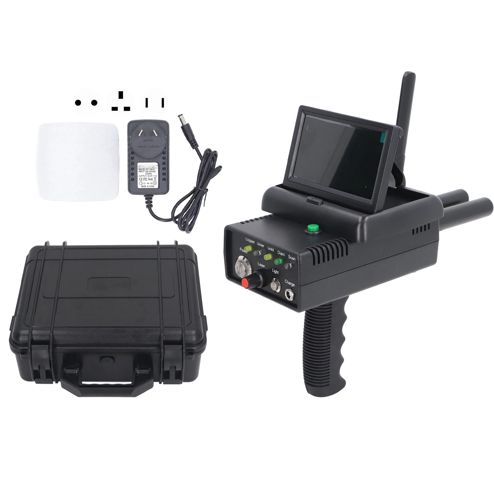 금은 구리 탐지기 지하 금속 스캐너 HD LCD 디스플레이 야외 금은 구리 탐지기 지하 금속 스캐너