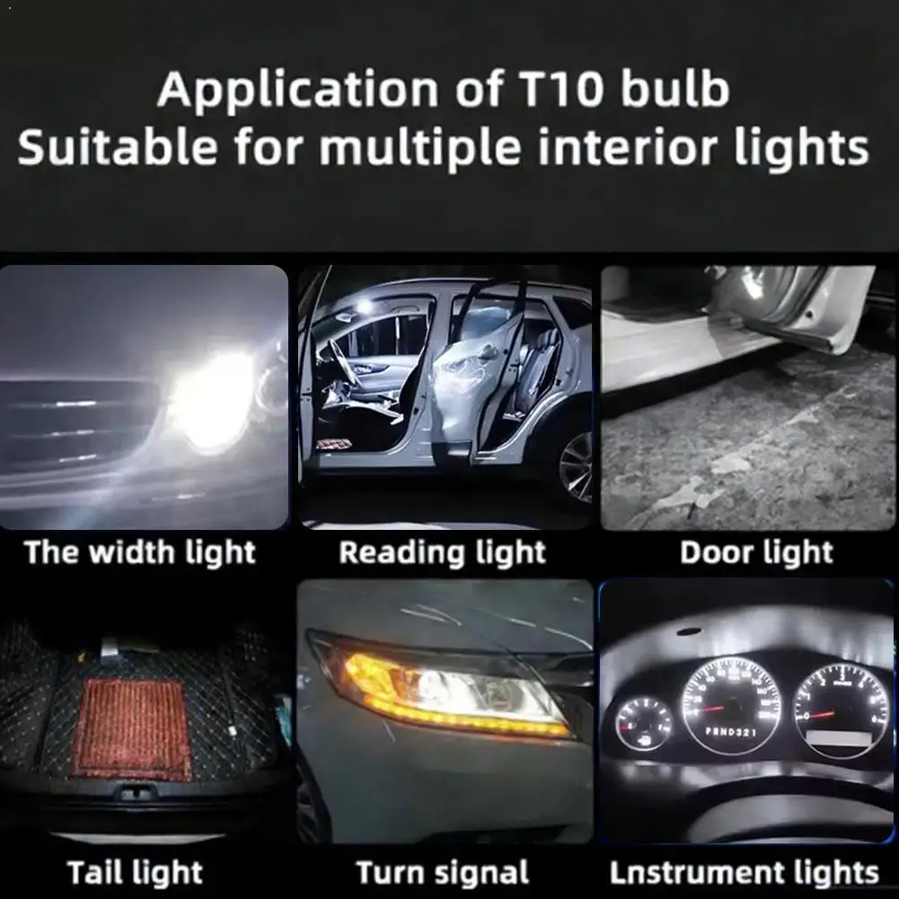 

2/4/10 шт. светодиодные габаритные огни для автомобилей, лампа для номерного знака COB 6000K, индикаторная лампа, автомобильные аксессуары, новинка 2026 года