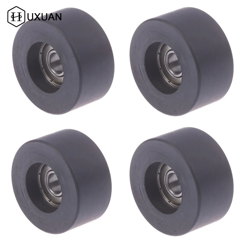 Plástico POM Nylon Rolamento Polia, Roda Plana Rolo, Porta e Janela Display, Gabinete Faixa, Acessórios para móveis, 1PC