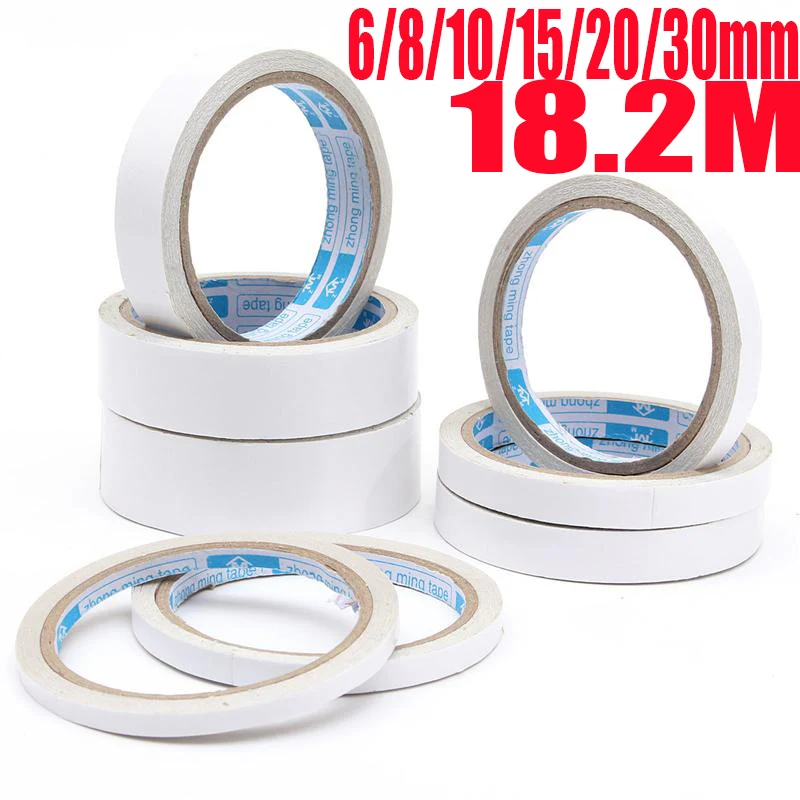 18.2M 6/8/10/15/20/30mm Super Strong Double Faced Powerful Adhesive Tape Paper Double Sided Tape For Mounting Fixing Pad Sticky