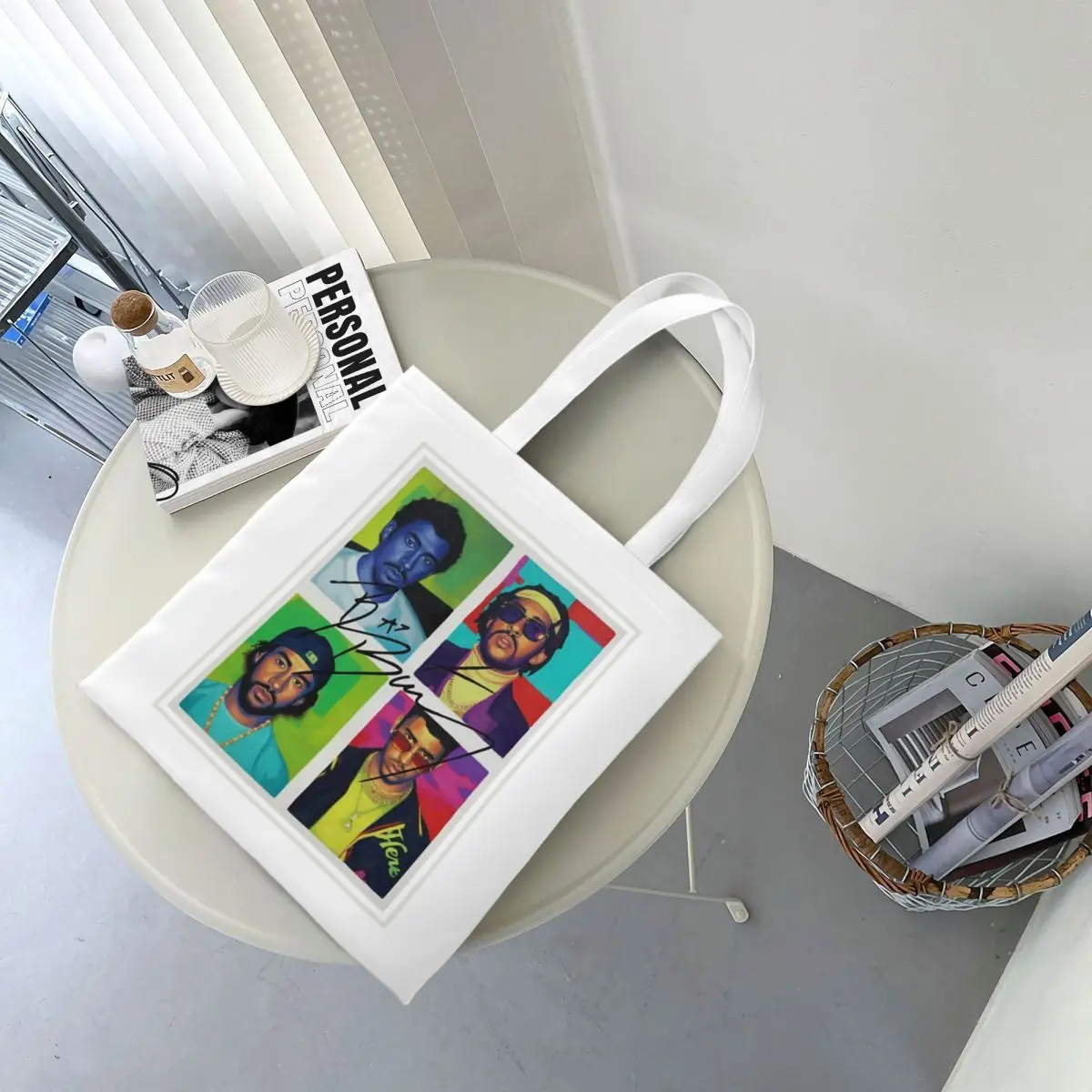 حقيبة تسوق قماشية من Bad Bunny Puerto Rico صديقة للبيئة ذات سعة كبيرة لحقائب الطلاب للجنسين