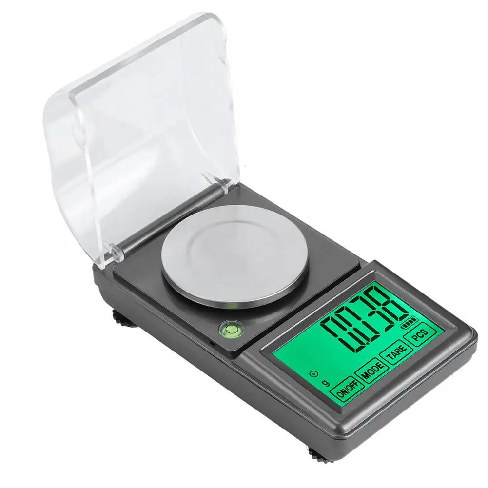 ميزان مجوهرات رقمي صغير عالي الدقة 50 جرام 0.001 جرام ميزان ميليجرام إلكتروني محمول ميزان وزن المختبر #3