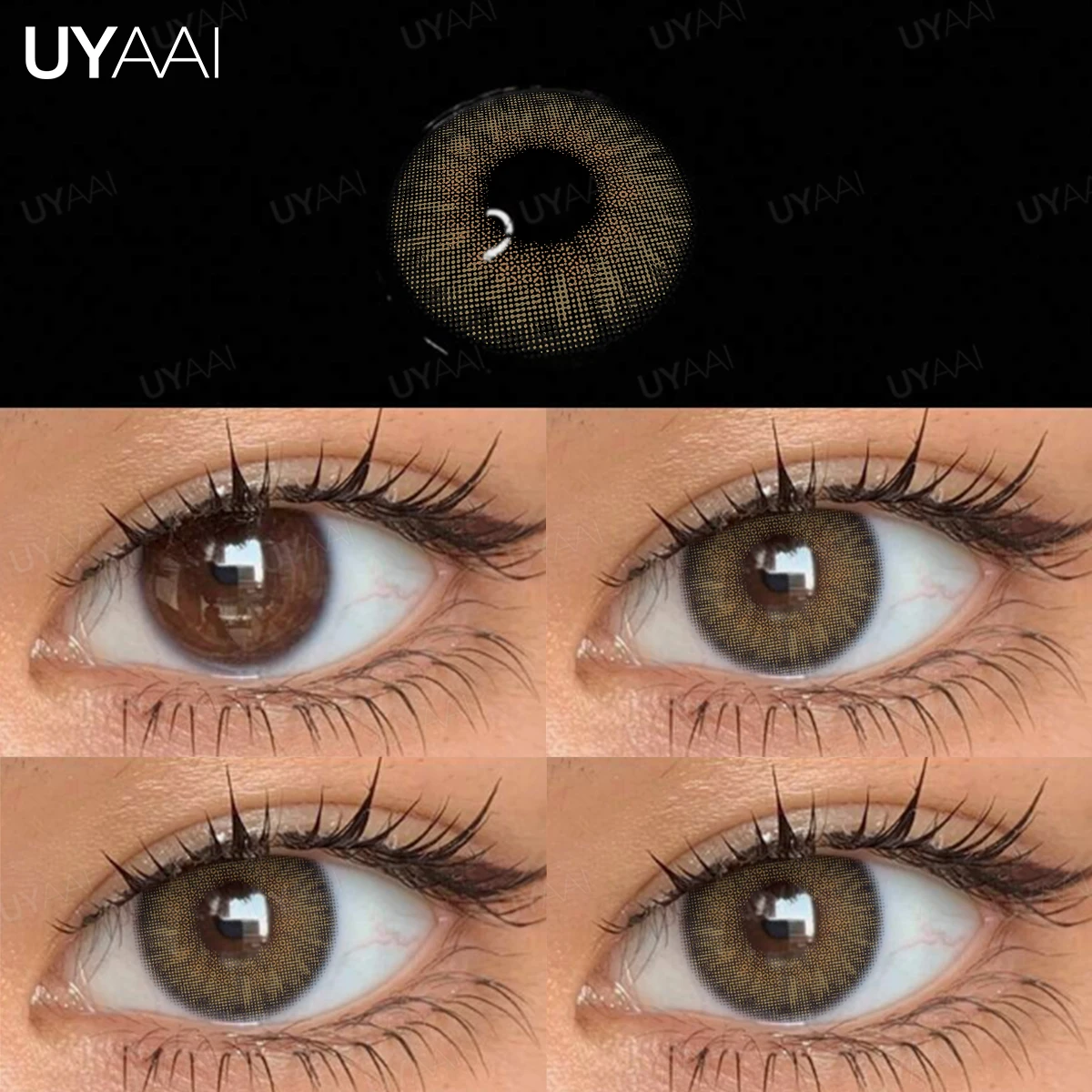 UYAAI Siri 1 Paar farbige Schüler für braune Augen, grüne Augen, Kontaktkosmetik, natürliche modische Linsen für Make-up – Detail 17