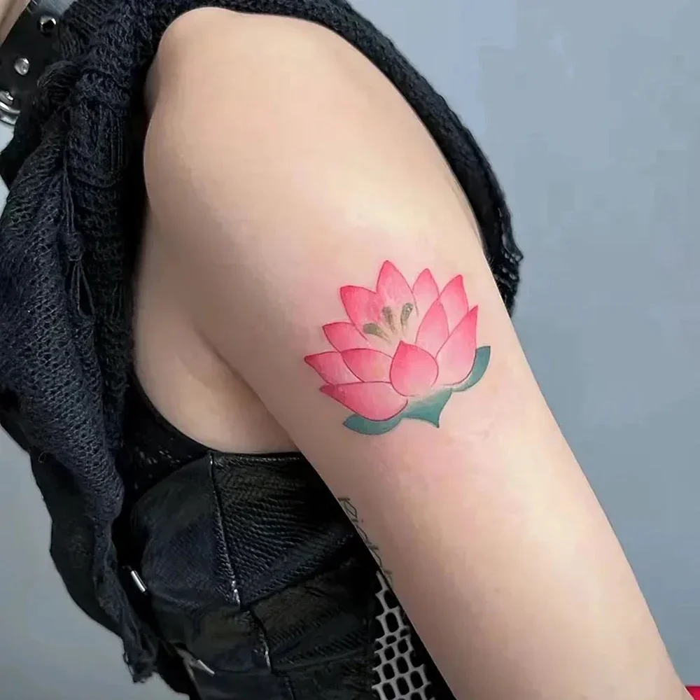 Tatuaje falso a prueba de agua pegatinas flor de loto Anime NANA Oosaki Nana Cosplay tatuaje Halloween mascarada accesorios Prop