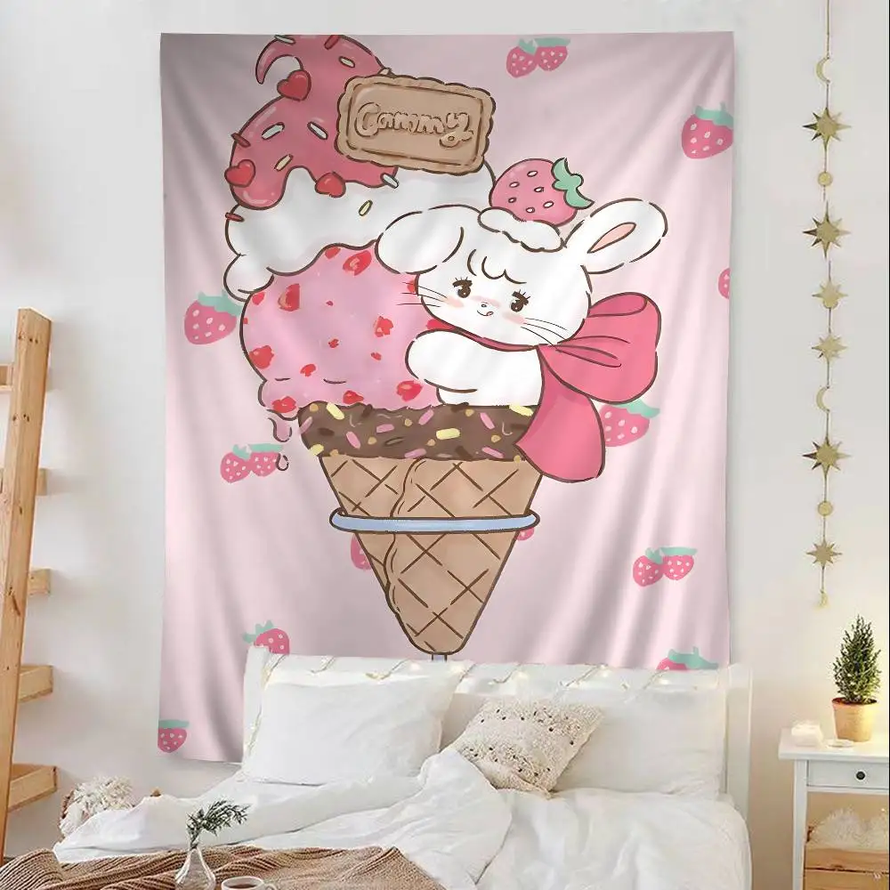 M-Mikko Cute cat Hanging Bohemian Tapestry Cheap Hippie Wall Hanging Bohemian Wall Tapestries Mandala Wall Hanging Home Decor