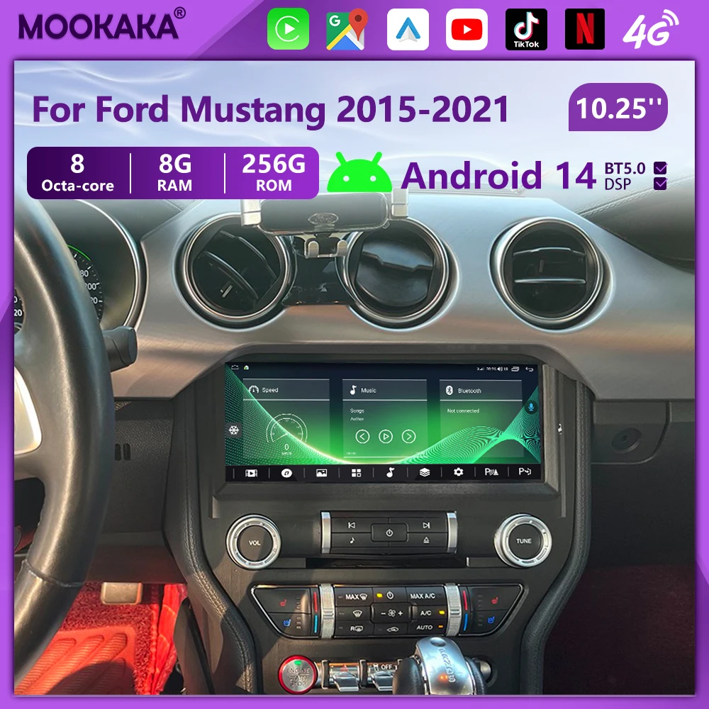 Android 14 Carplay Auto Car Radio Multimedia BT Player For Ford Mustang VI S550 2015 - 2021 E53 X5 M5 Autoradio Stereo Head Unit