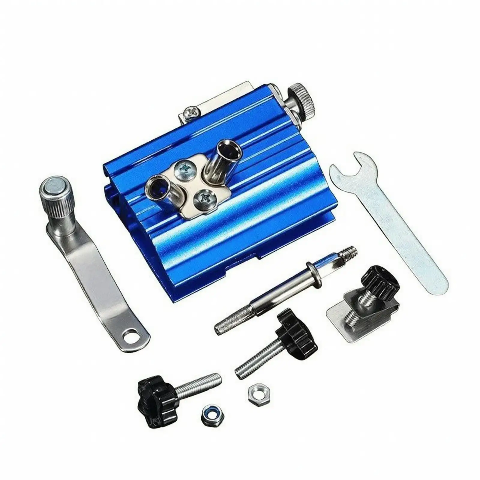 Portable Manual Chain Sharpener Tool Aluminum Alloy Body Cordless File Device with Wrench for Tension Setup and Outdoor Project