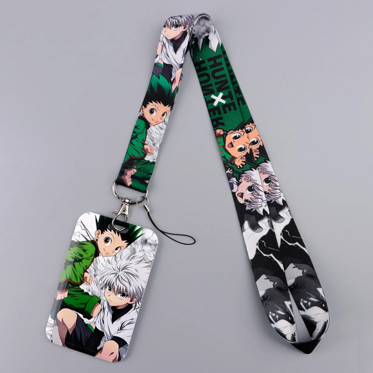 Anime Cartoon Credential Holder Keychains Neck Lanyard For Pass Card Manga Figures Credit Card Holder Keychain Straps Wholesale