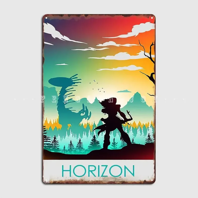 Horizon Zero Dawn Poster Metal Plaque Pub Pub Garage Vintage Wall Decor Tin Sign Poster