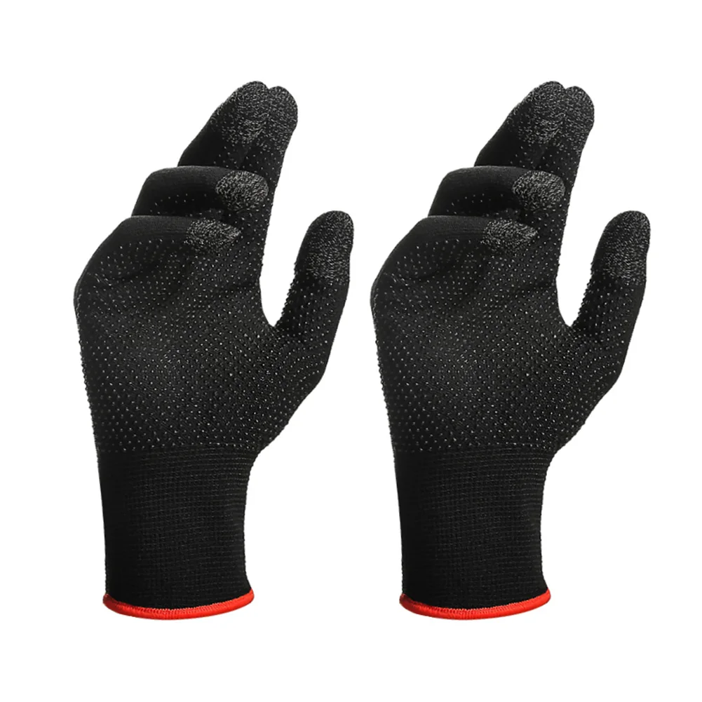 2PCS Sweat Proof Anti-slip Sensitive Touch Screen Gaming Finger Thumb Sleeve Fingertip Gloves For PUBG Mobile Game Accessories