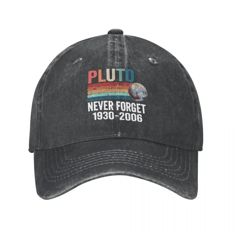 

Vintage Cotton Pluto Never Forget 1930 2006 Baseball cap Women Men Autumn Sun hats Planet Space Astronomy Science