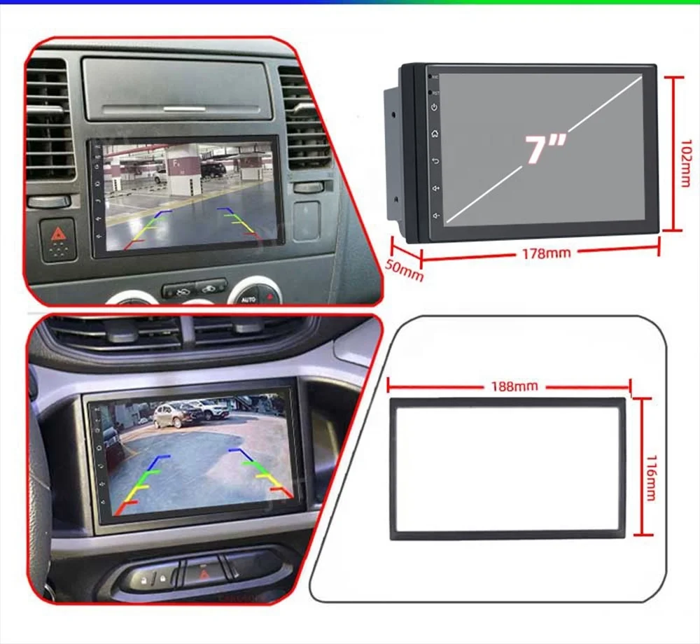 STLFUniversal 7 بوصة أندرويد 13 4-64GB شاشة تعمل باللمس 4-Core 2 Din راديو ستيريو للسيارة لاسلكي Carplay GPS WiFi BT #5