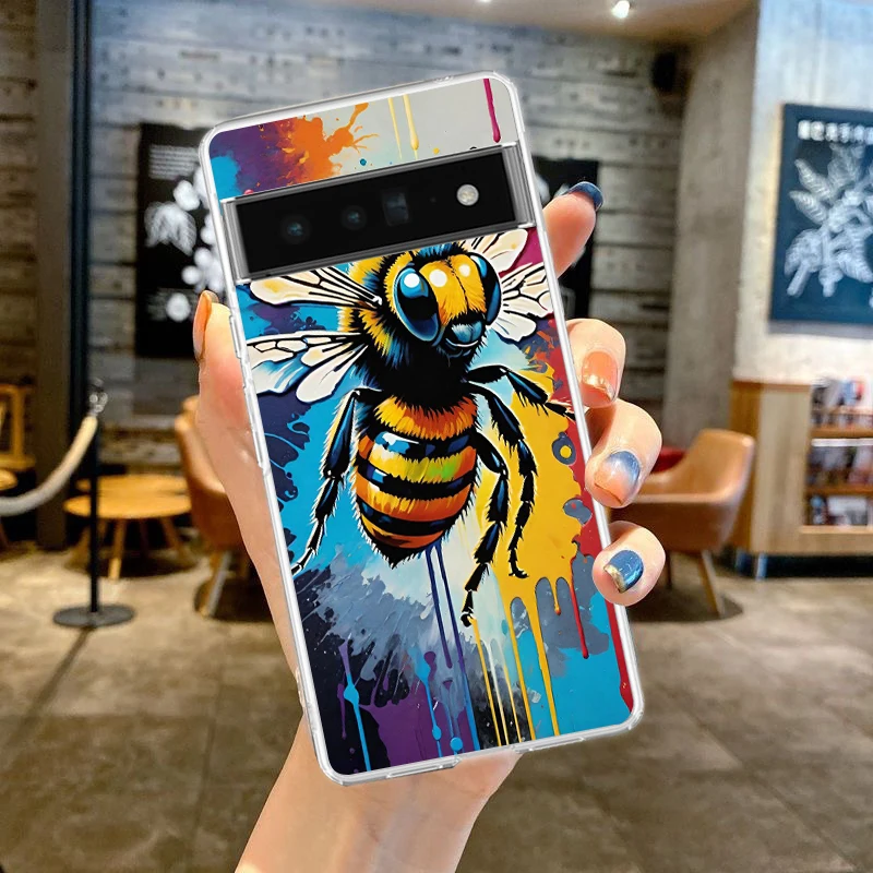 Bugs Bees Scientific Decomposition Phone Case Cover for Google Pixel 9 8 7 6 5 4 4XL Soft TPU 7A 6A 5A Pro XL 5G Transparent Bag