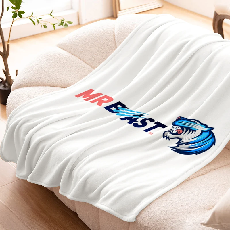 Winter Blanket Sofa Mr Beast Warm Knee Bed Fleece Camping Custom Nap King Size Flannel Fluffy Soft Blankets Microfiber Bedding