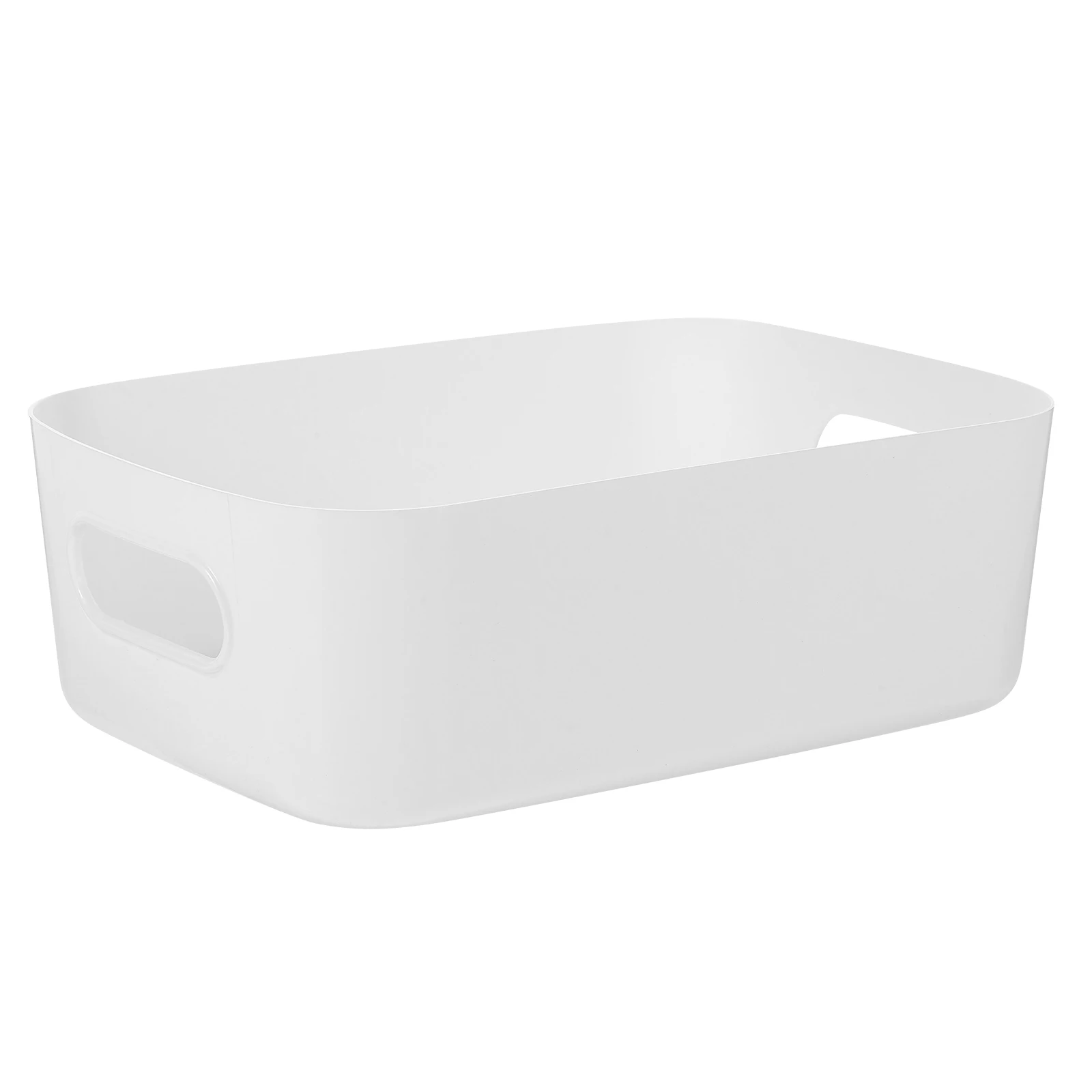 

6pcs White Large Storage Bins Plastic Basket For Home Kitchen Bathroom Closet Bedroom Pantry Desk Office