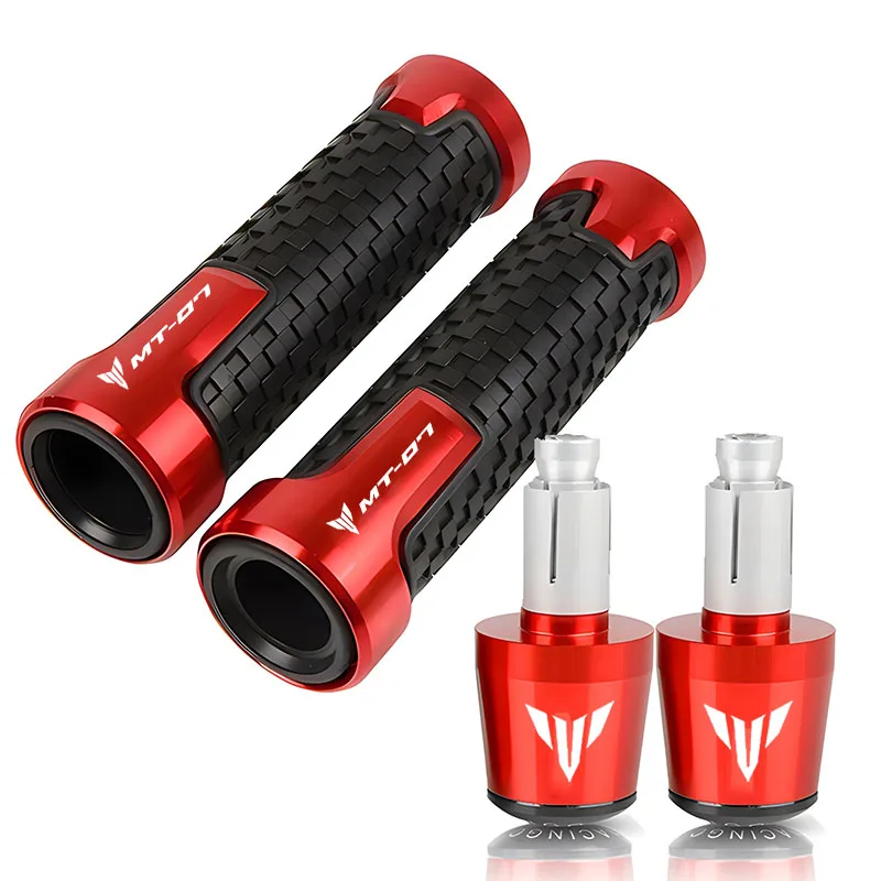 Para YAMAHA MT-07 MT07 MT 07 CNC empuñaduras de manillar de motocicleta de alta calidad tapa de extremo de barra de mango