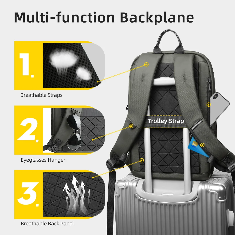 Heroic Knight Thin Business Backpack Waterproof Men 15.6\