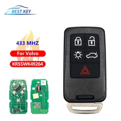 MELHOR ID46 KR55WK49264 433Mhz CHAVE Inteligente Para Volvo2010-2017 XC60 2008-2016 XC70 S60 S60L V40 V60 S80 XC70 Remoto da Chave Do Carro Fob Entrada