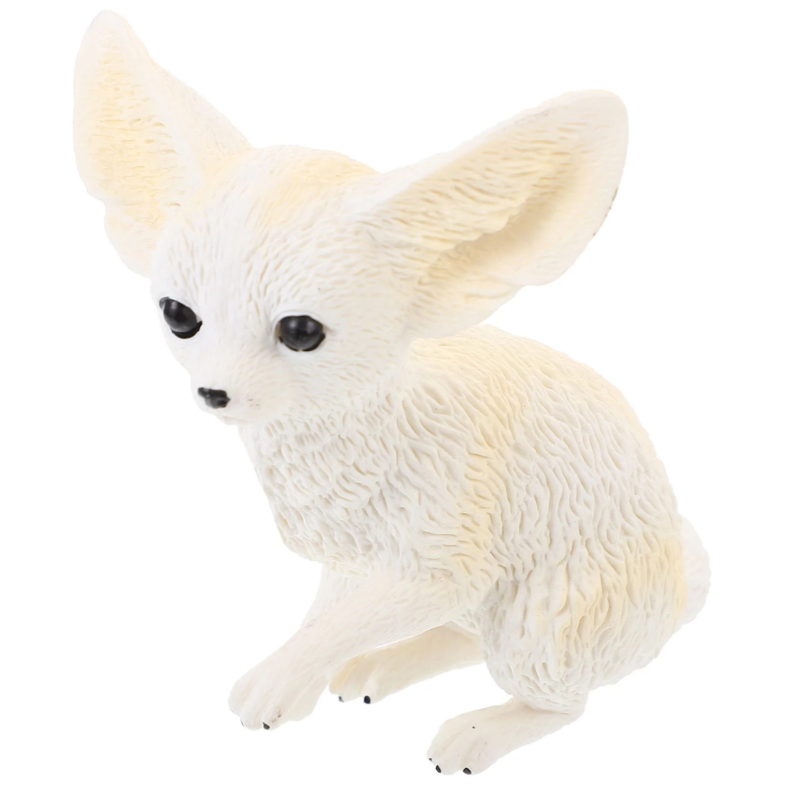 Simulated Desert Wild Fox Big-eared Model Ornaments Realistic Animal Toy Figurine Toys Children’s Desktop Decor Statue