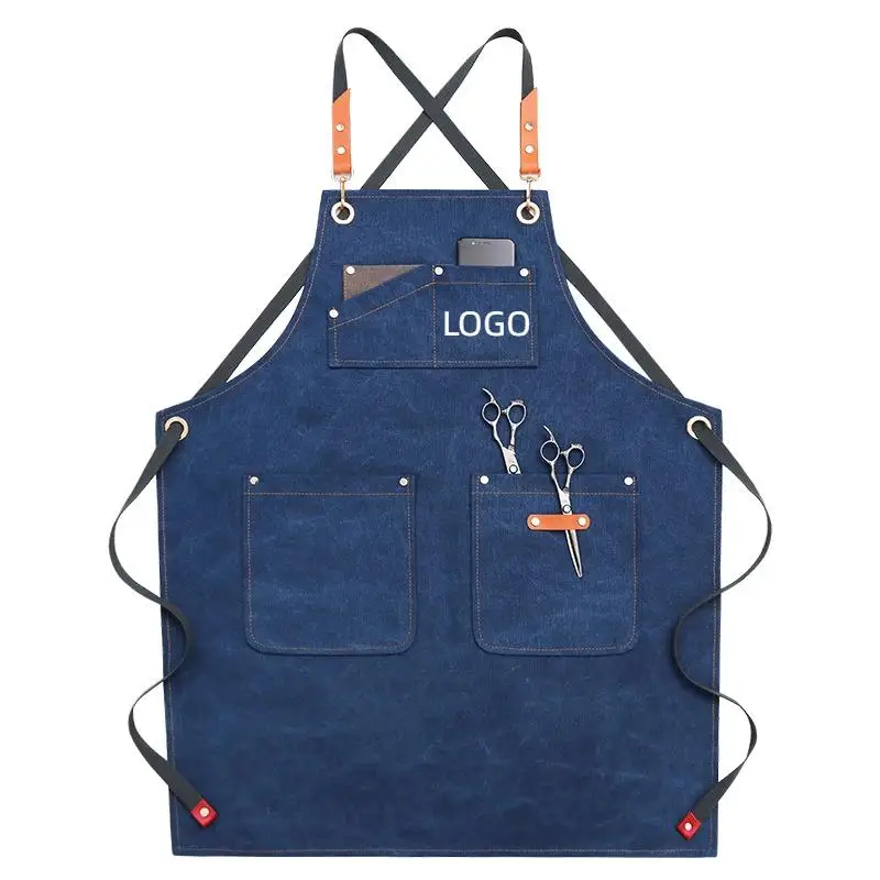 

Cowboy Apron Coffee Milk Tea Bakery Barber Restaurant Waiter Work Clothes Apron Personalized Printed Logo