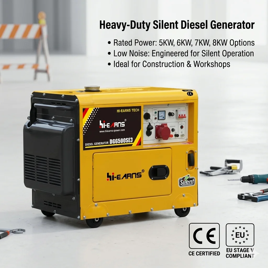 

5KW 6KW 7KW 8KW Three Phase Silent Diesel Generator With A Hand-cranked Mechanism For Home