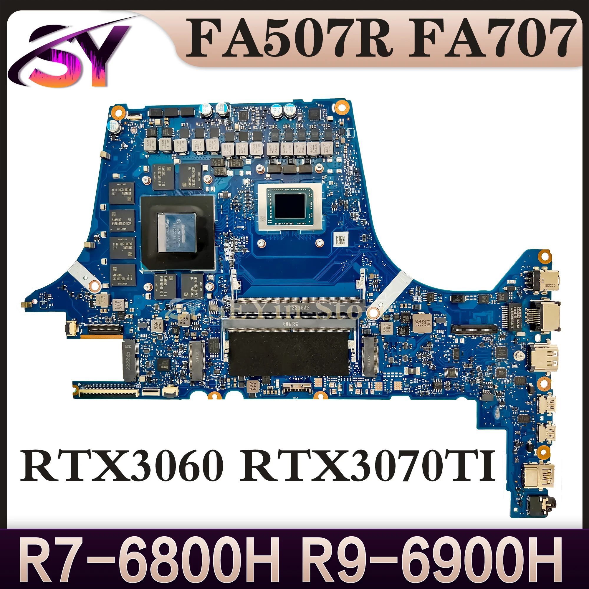 

FA507RW Mainboard For ASUS FA707R FA507R FA507RM TUFA507R TUFA707R FA707RM FA707RW Motherboard With R7-6800H R9-6900H RTX3060