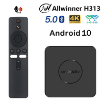 Q96 ATV Android 10 4K HDR Smart TV Box Allwinner H313 2GB 16G 4G 5G Dual Wifi BT5.0 Voice Assistant Set Top Box PK Q10 iptv