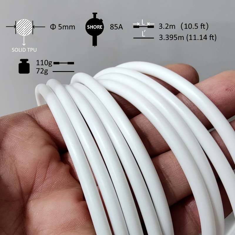 NEVERTOOLATE TPU กระโดดเชือก PU วัสดุเย็น Anti Frction 3.2เมตรยาว5มม.ข้ามเชือกออกกำลังกายแข็งแรงทนทานฟิตเนส crossfit