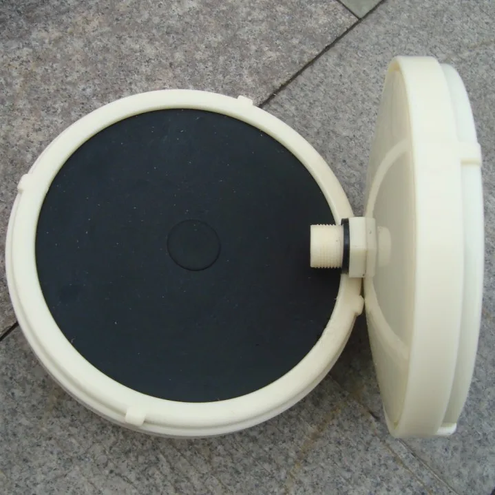 

[High efficiency] sewage treatment equipment 215mm flat rubber diaphragm aerator aerator 3 / 4 inch External thread interface