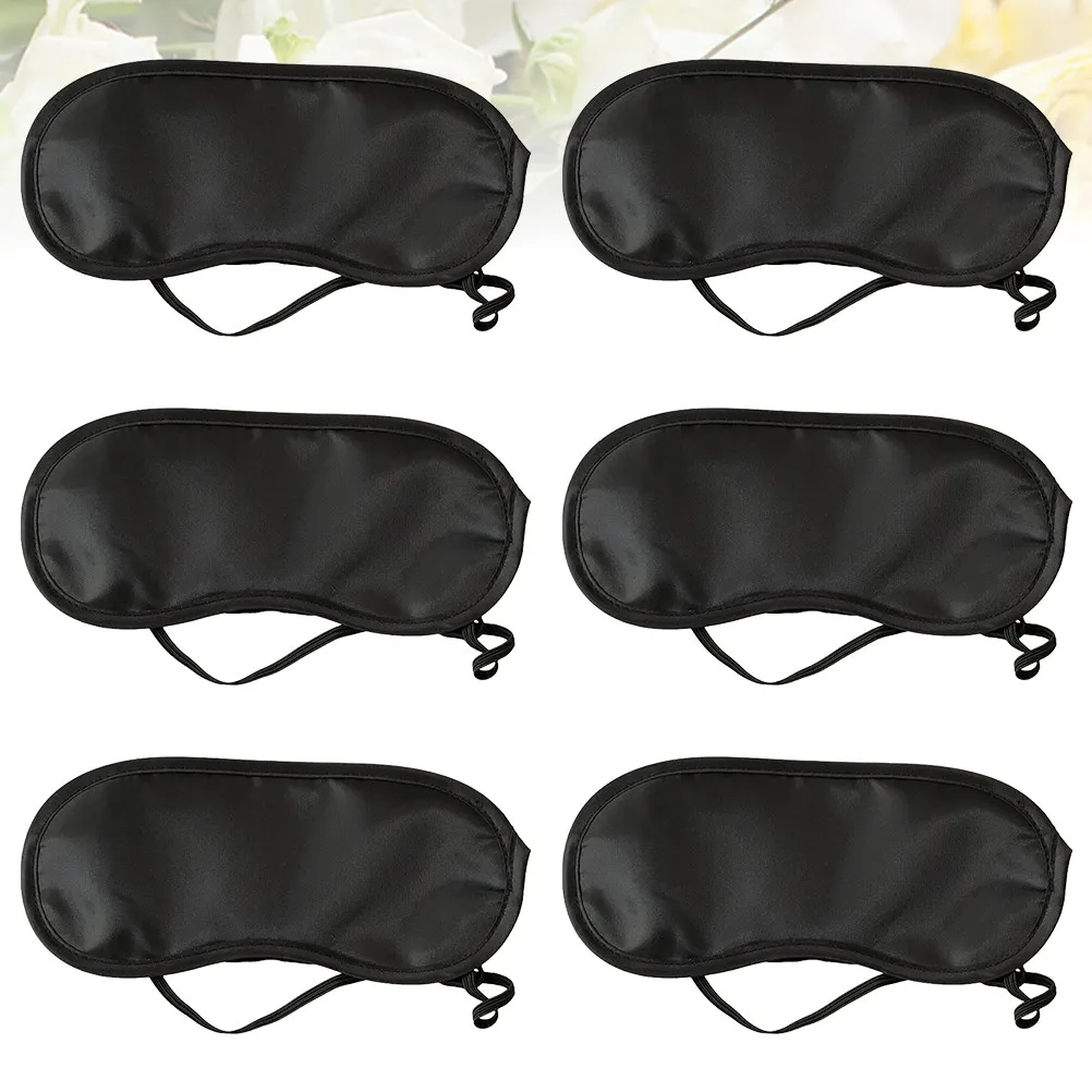 20Pcs Premium Black Sleep Eye Mask Washable Soft Lightweight Light Blocking Eye Patch for Travel Home Hotel Airplane Train