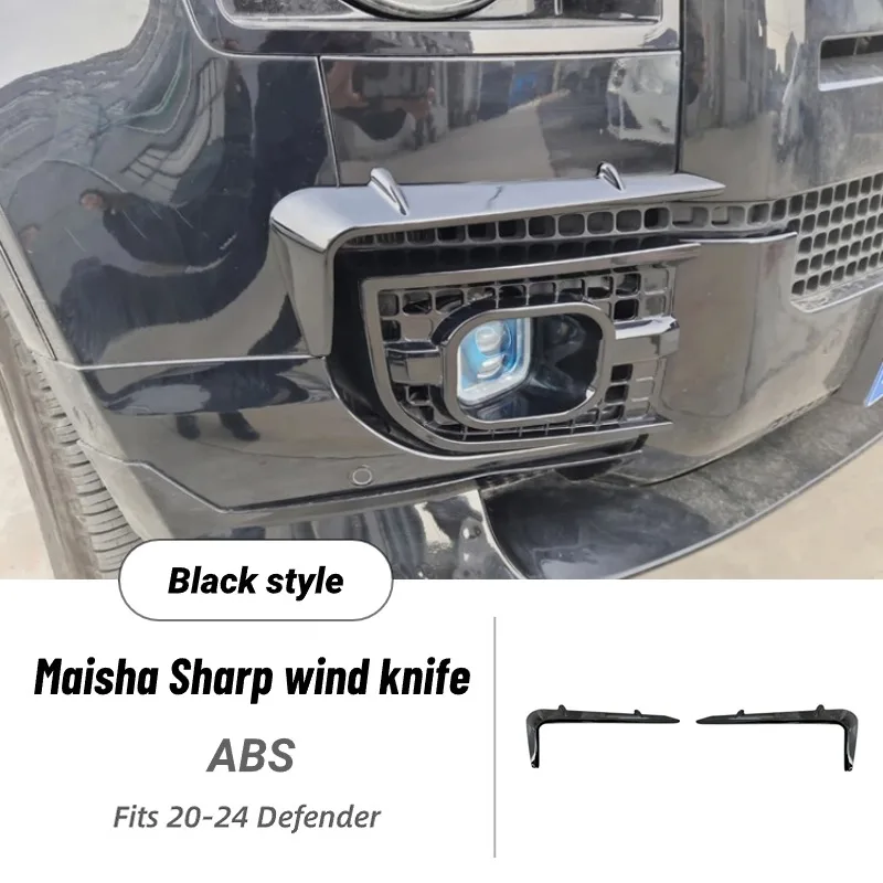 ABS Wind Knife Front Lip Bumper air Knife for  Defender 2020 2021 2022 2023