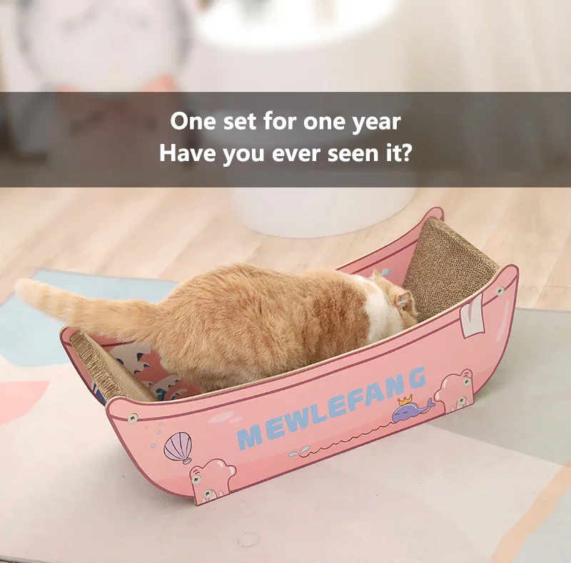 Cat Scratching Board Boat Trip Cat Litter Corrugated Cardboard Claw Grinder Wear-resistant Non-dandruff Toffee Chair Pet Supplie