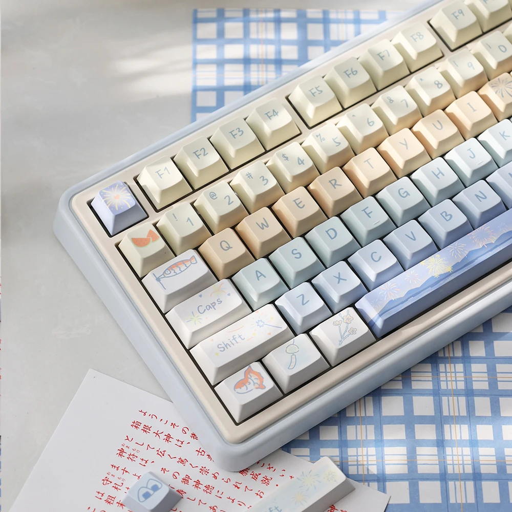 95 คีย์โปรไฟล์เชอร์รี่ PBT Keycaps Spark Conference Theme Key สําหรับคีย์บอร์ด 61/64/68/75 คีย์ AULA F75 KeyCap