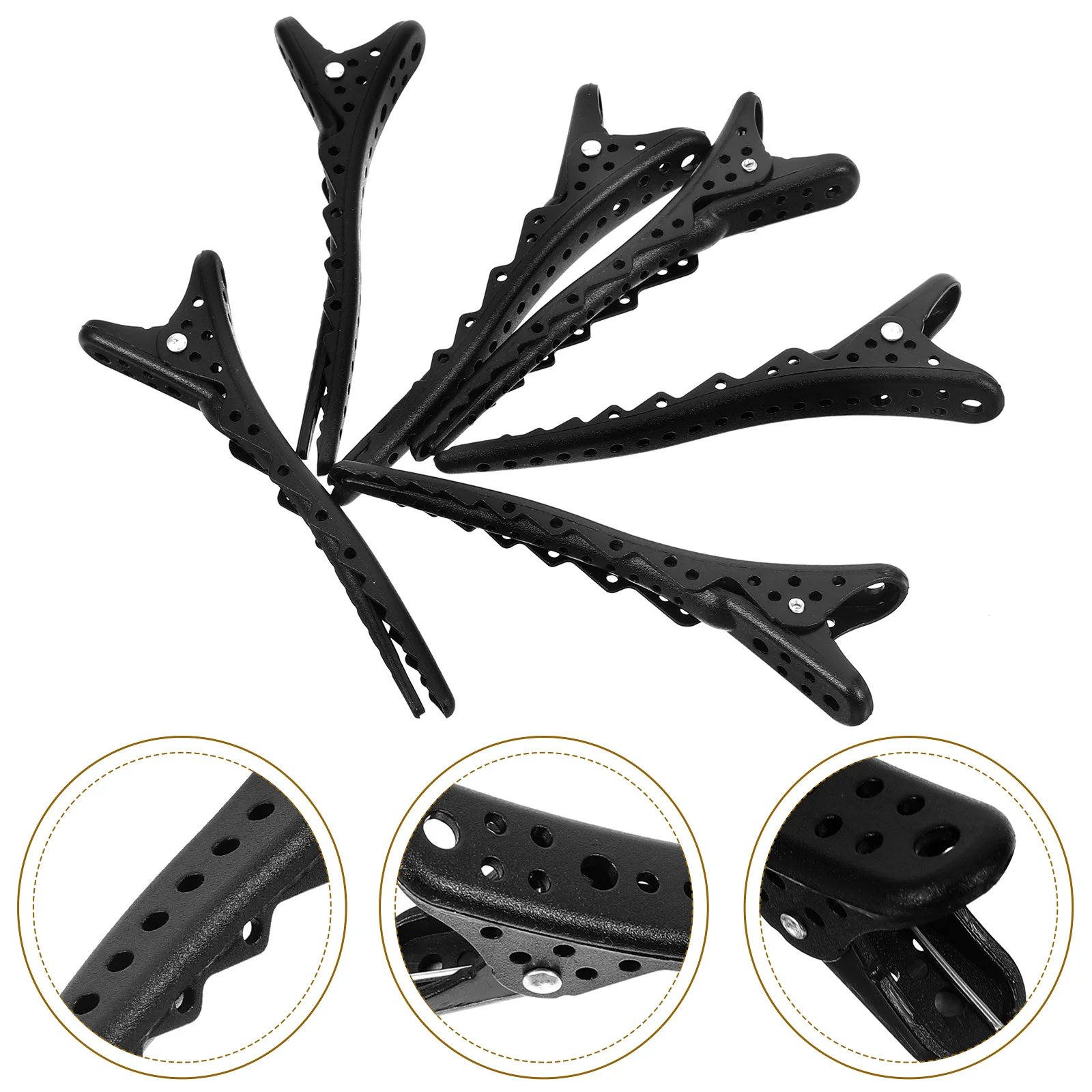 6 Pcs Hair Styling Positioning Clips Clamp Pins Section Stylist Abs Salon Accessories Barber