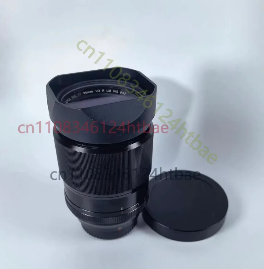 Square Metal Aluminium alloy Lens Hood+Cap For Fujifilm XF90mm F2 R LM WR Lens
