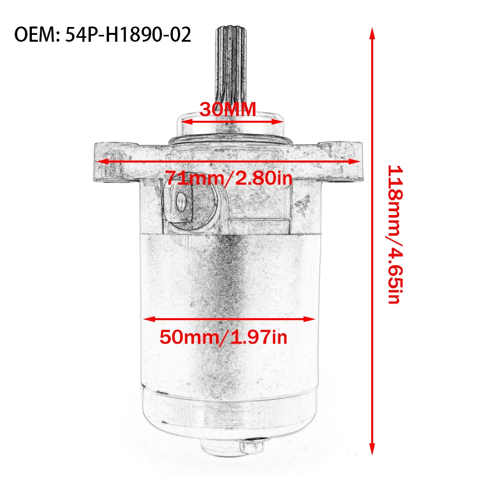 Starter for Yamaha GPD125 GPD150 N-MAX LTS125 MW125 MWS125 MWS150 Tricity 125 150 B7A-H1890-00 54S-H1890-03 54P-H1890-02