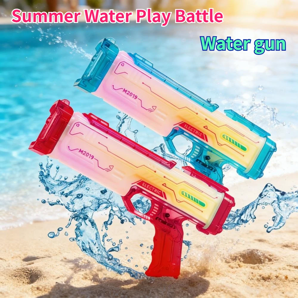 

Large Capacity 500ML Electric Water Gun with LED Effects 2026 New Version Summer Toy for Beach Pool Outdoor Activities