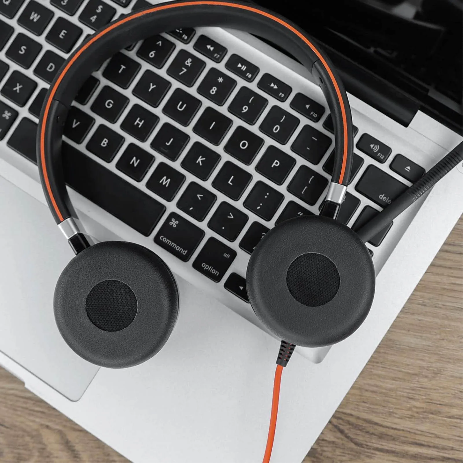 Oreillettes de remplacement en cuir protéiné professionnel, pour Jabra Evolve 20 20se 30 30II 40 65 65 +